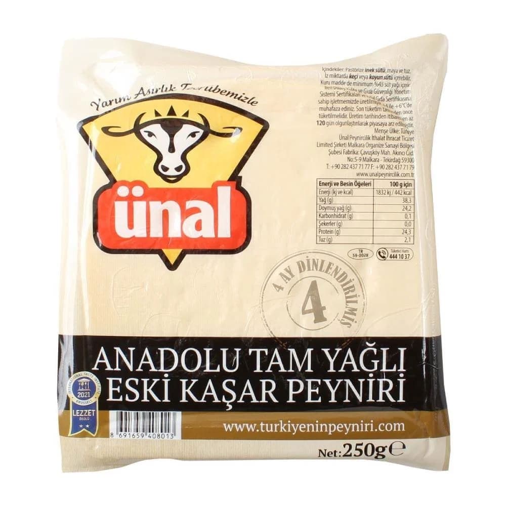 ÜNAL ESKİ KAŞAR ANADOLU 250 GR*8