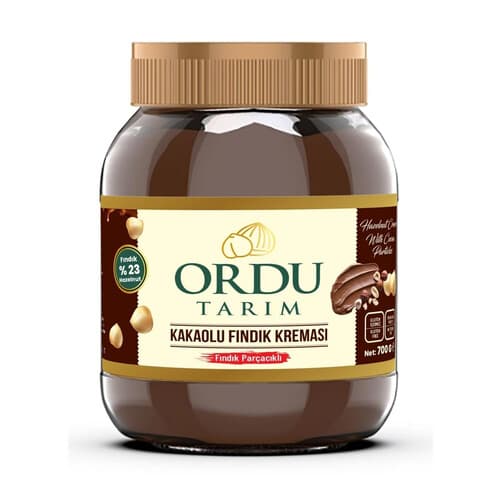 ORDU TARIM FINDIK KREMASI CAM KAKAOLU PAR.700GR*8