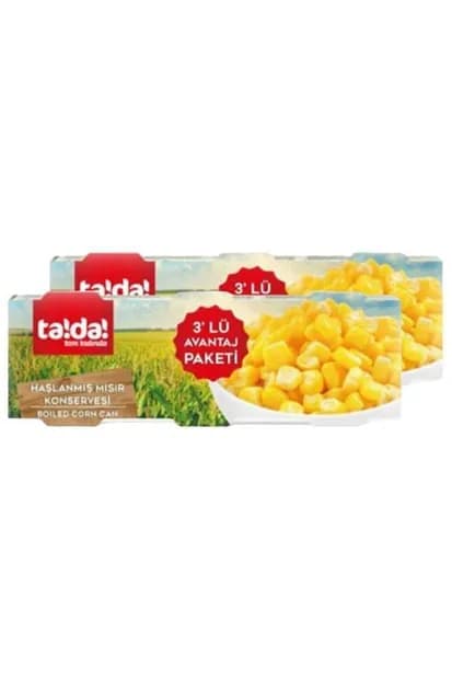 TADA TANE SÜT MISIR KONSERVESİ ÜÇLÜ 200 GR*12