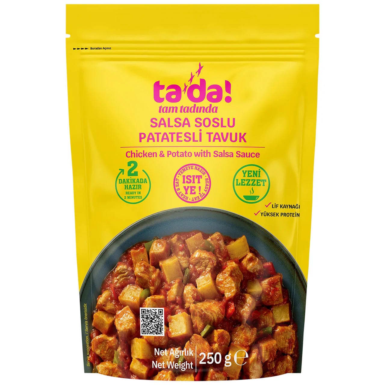 TADA PATATESLİ SALSA SOSLU TAVUK UNİPACK 250 GR*12