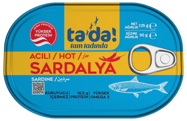 TADA SARDALYA KONSERVESİ ACILI 125 GR*12