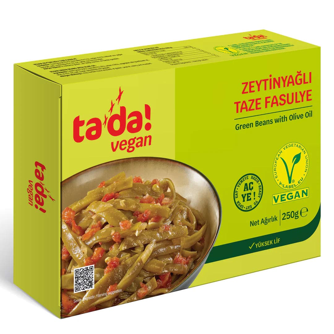 TADA ZEYTİNYAĞLI TAZE FASULYE VEGAN 250 GR*12