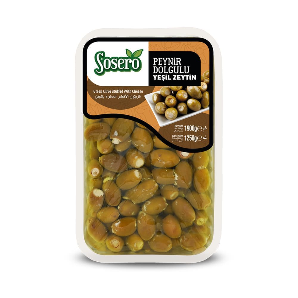 SOSERO PEYNIR DOLGULU YESIL ZEYTIN 2KG TAVA