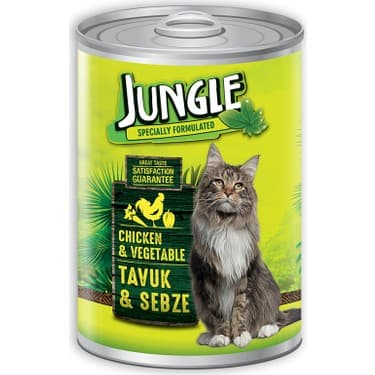 Jungle Kedi Konservesi 400 gr Tavuklu-Sebzeli