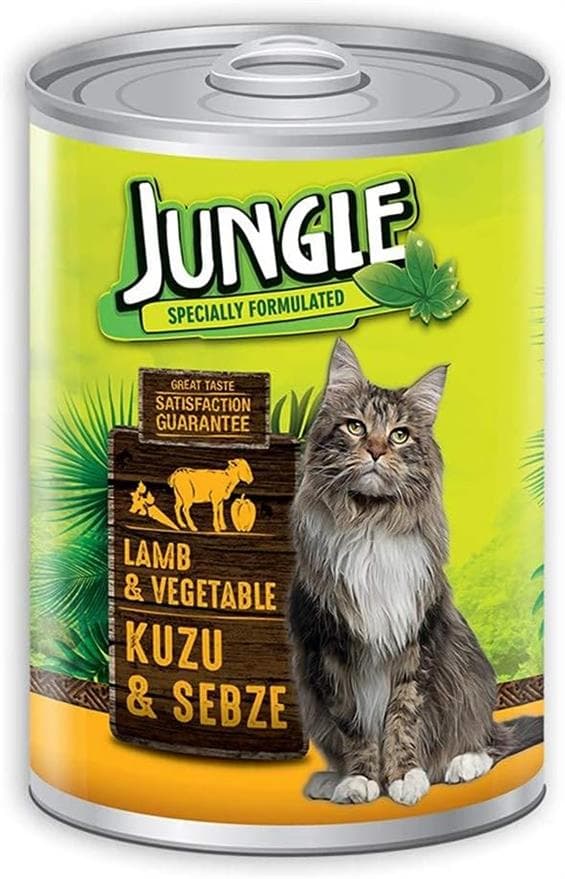Jungle Kedi Konservesi 400 gr Kuzu Etli-Sebzeli