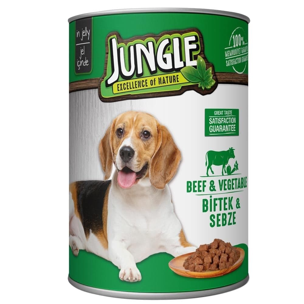 Jungle Köpek Konservesi 400 gr Biftekli-Sebzeli