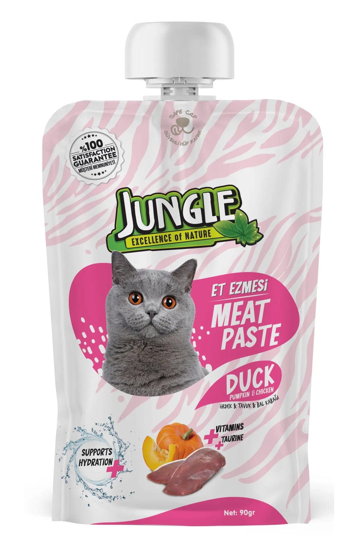 Jungle Kedi Et Ezmesi Taze Ördekli&Bal Kabaklı 90 g