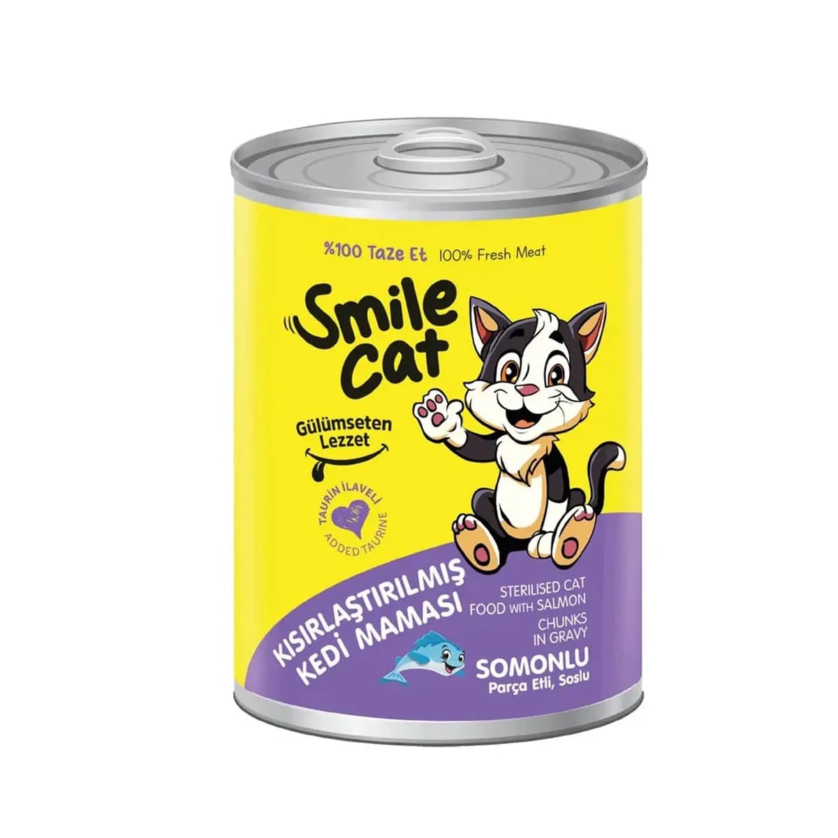 Smile Cat Konserve Kısır Yetişkin Kedi 400 gr Somonlu Mama