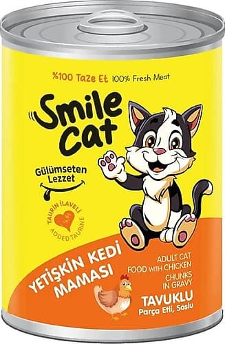 Smile Cat Konserve Yetişkin Kedi 400gr Tavuklu Mama