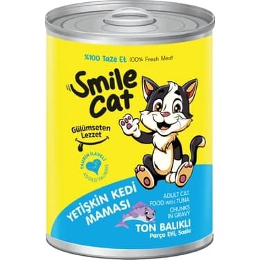 Smile Cat Konserve Yetişkin Kedi 400gr Ton Balıklı Mama
