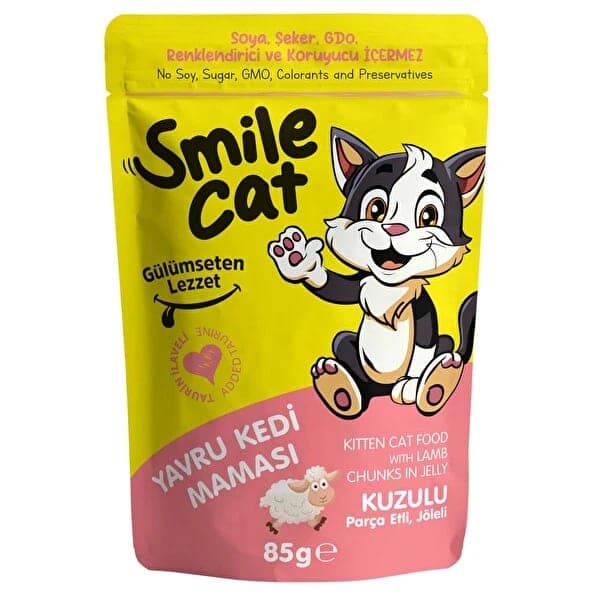 Smile Cat Pouch 85 gr Yavru Kedi Kuzulu