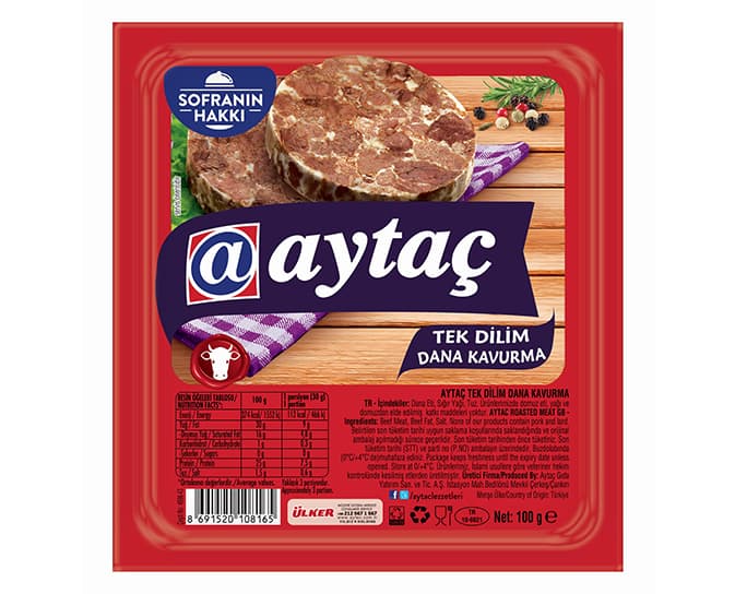 AYTAÇ KAVURMA - DİLİMLİ 100GRX8