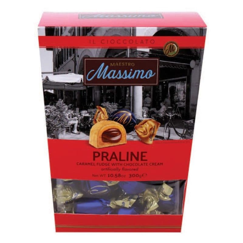 MASSIMO PRALINE CARAMEL FUDGE CHO.300 GR*12